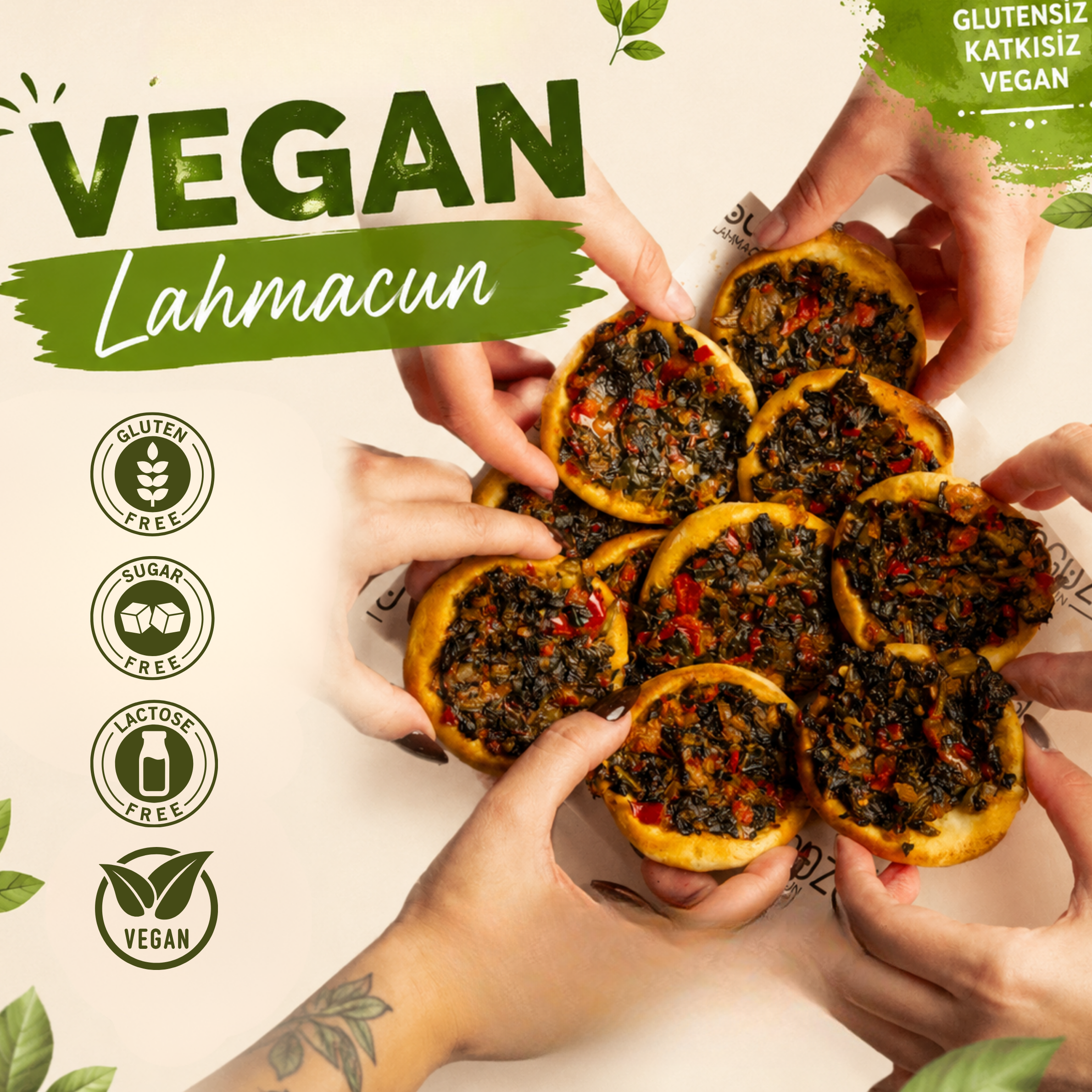 Vegan Glutensiz Büyük Lahmacun