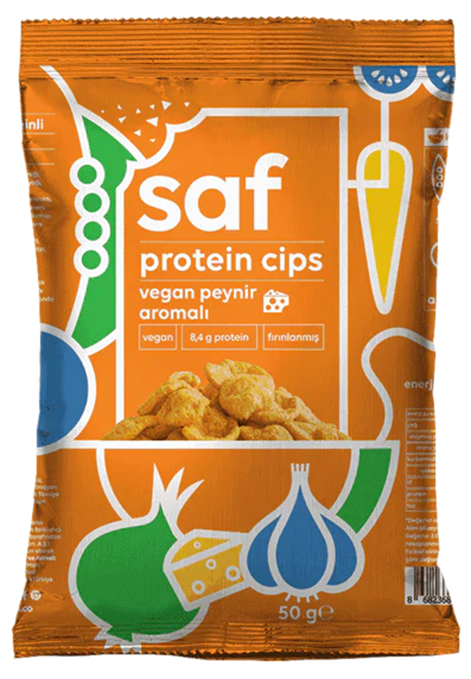 vegan peynir aromalı protein cips 50 gr