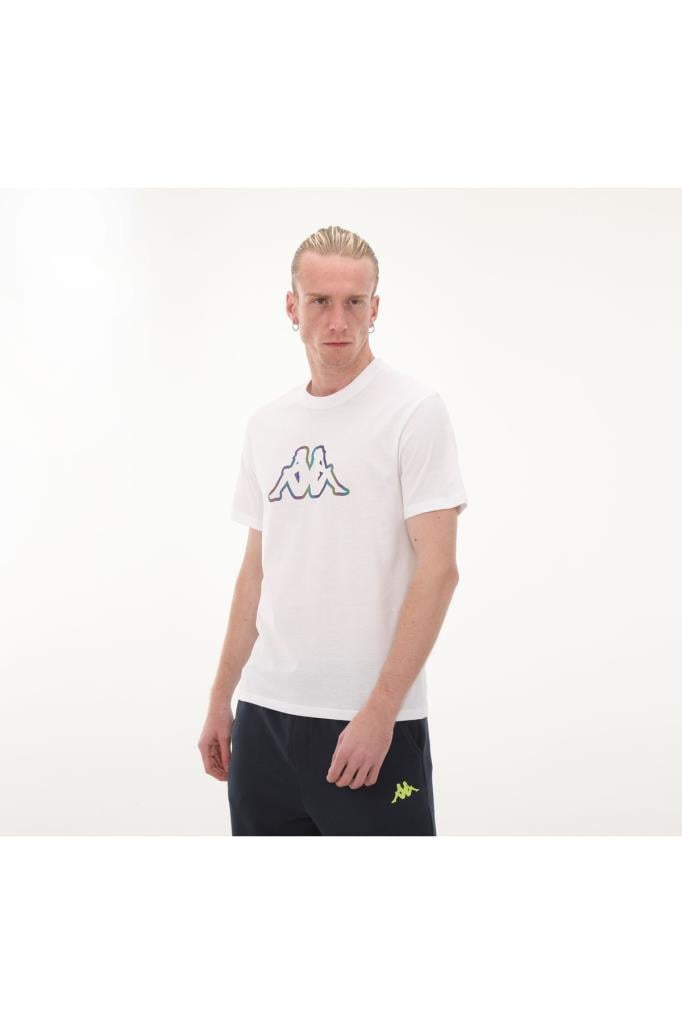  Kappa Logo Brıan T-Shırt Erkek T-Shirt Beyaz 321W4GW-001