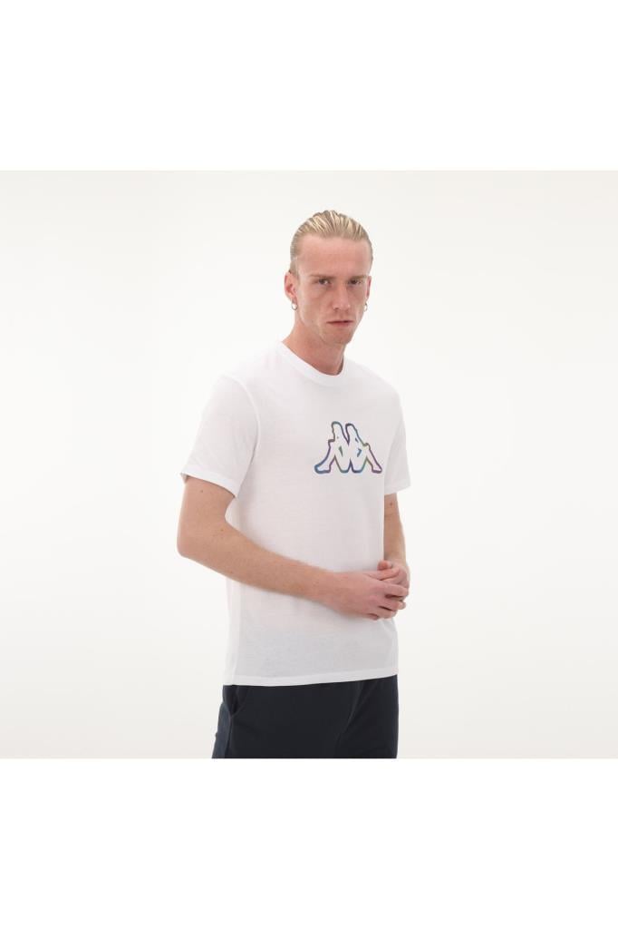  Kappa Logo Brıan T-Shırt Erkek T-Shirt Beyaz 321W4GW-001