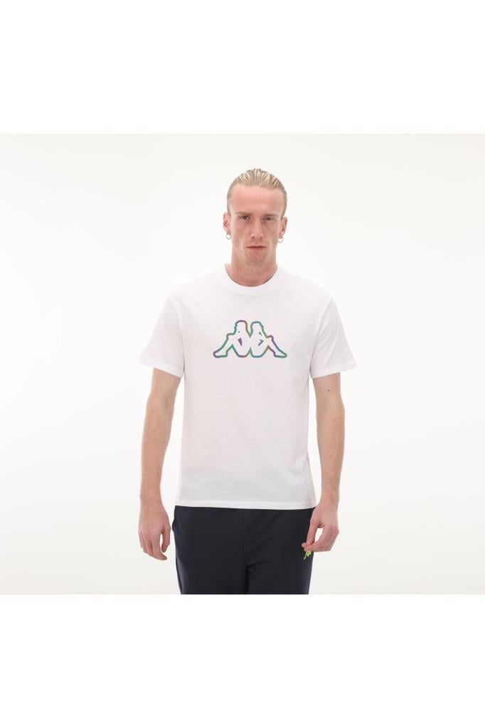  Kappa Logo Brıan T-Shırt Erkek T-Shirt Beyaz 321W4GW-001