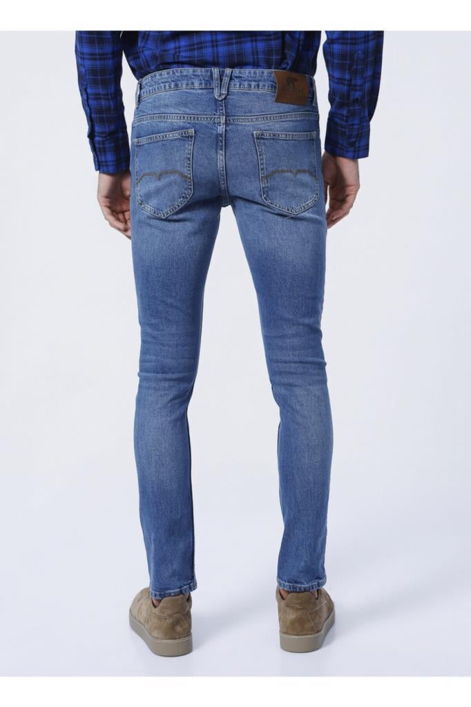 21.02.70.007_Kevin 811 Jean C6628 Normal Bel Comfort Fit Düz Mavi Erkek Denim Pantolon