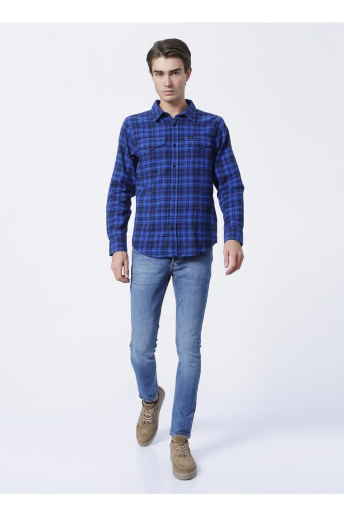 21.02.70.007_Kevin 811 Jean C6628 Normal Bel Comfort Fit Düz Mavi Erkek Denim Pantolon
