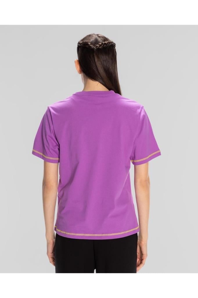 Authentic Kage T-shirt Kadın Mor Regular Fit Tişört