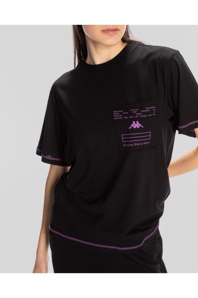 Authentic Kage T-shirt Kadın Siyah Regular Fit Tişört 351Q67W-005