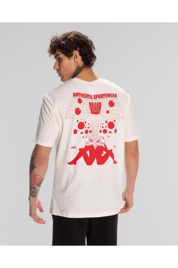 Authentic Space Jump T-shirt Erkek Beyaz Regular Fit Tişört 371S8FW-001