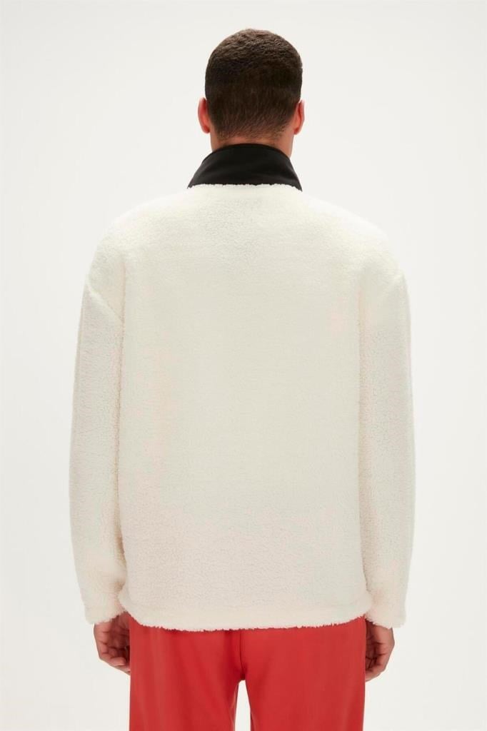 Bad Bear Erkek Fermuarlı Peluş Sweatshirt Ryan Erkek Peluş Polar 23.02.29.009-MARSHMALLOW