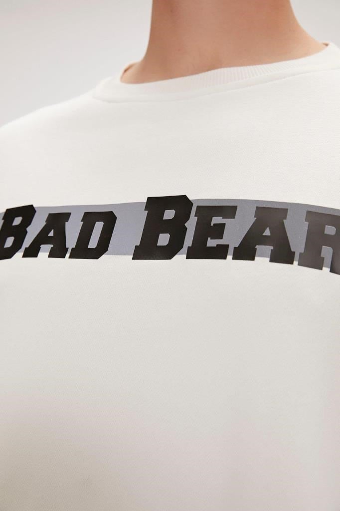 Bad Bear Erkek Sweatshirt Beyaz Reflect Bear Erkek Sweatshirt 23.02.12.021-Beyaz