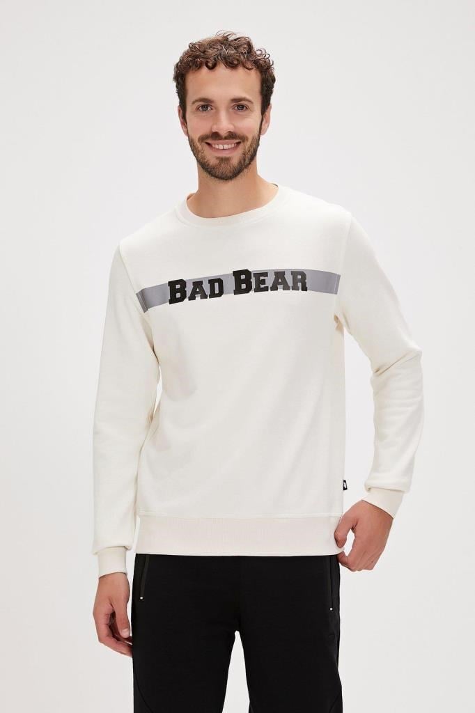 Bad Bear Erkek Sweatshirt Beyaz Reflect Bear Erkek Sweatshirt 23.02.12.021-Beyaz