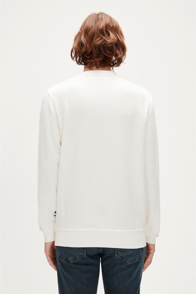 Bad Bear Erkek Sweatshirt Manuscript Crewneck Erkek Sweat - Bisiklet 23.02.12.016-Beyaz