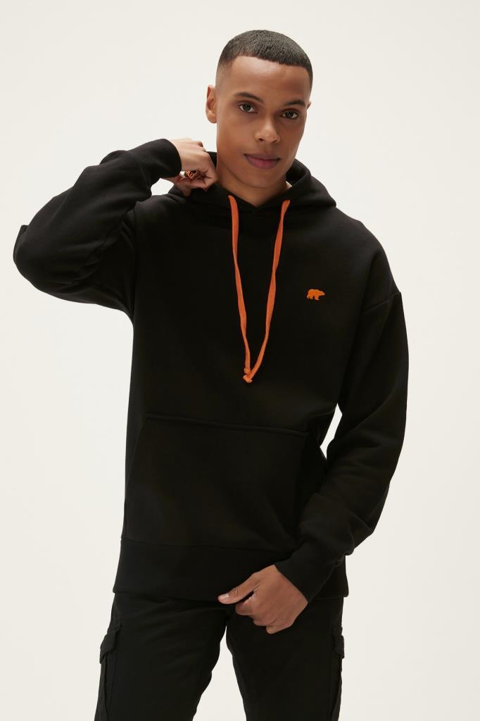 Bad Bear Erkek Sweatshirt Siyah Erkek Sweathsirt Blaze Hoodıe Nıght 22.02.12.037-Siyah