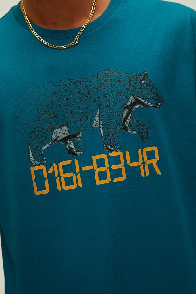Bad Bear Erkek T-shirt DIGIBEAR T-SHIRT Petrol Mavi Tişört