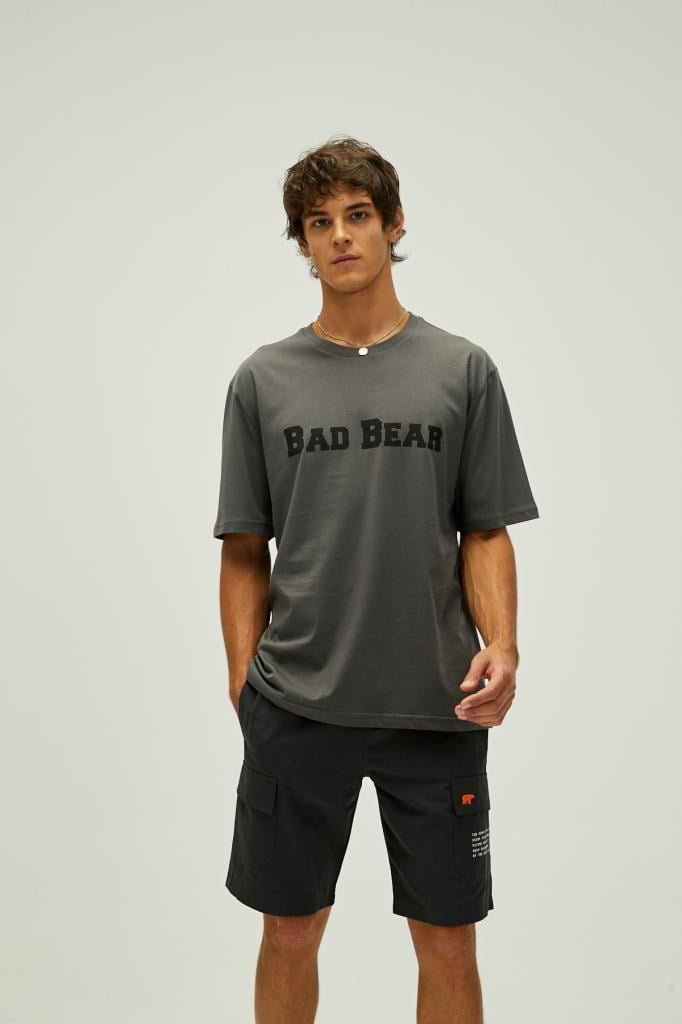 Bad Bear Erkek T-shirt TITLE T-SHIRT 22.01.07.053-Asphalt