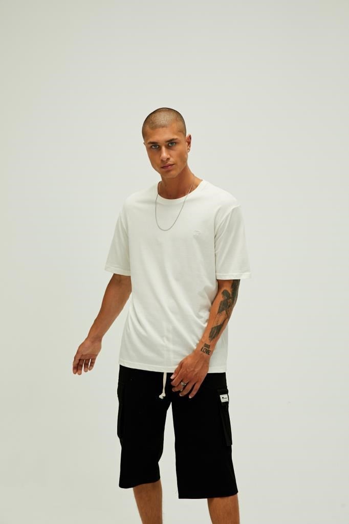 Bad Bear Erkek Tişört Oversize Beyaz T-shirt Lıber T-shirt 22.01.07.052