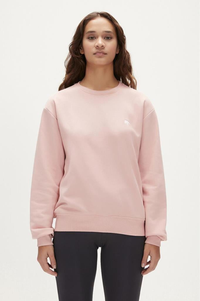 Bad Bear Kadın Sweatshirt Basic Pudra Crewneck 23.04.12.001-Pudra