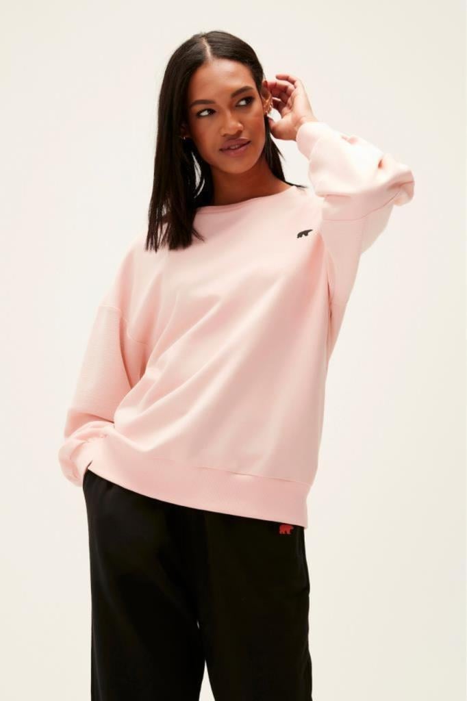 Bad Bear Kadın Sweatshirt Basic Pudra Crewneck 23.04.12.001-Pudra