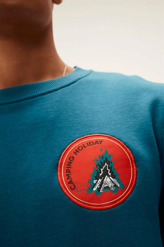 BadBear Bonfıre Crewneck Petroleum Erkek Sweatshirt