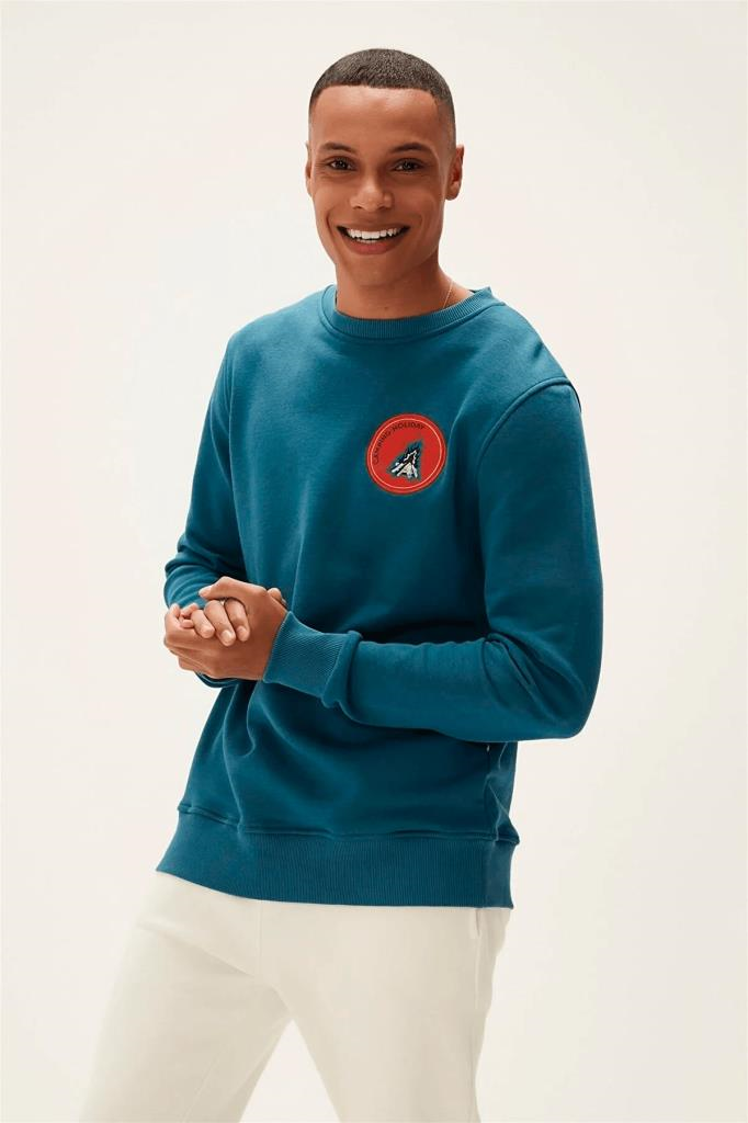 BadBear Bonfıre Crewneck Petroleum Erkek Sweatshirt