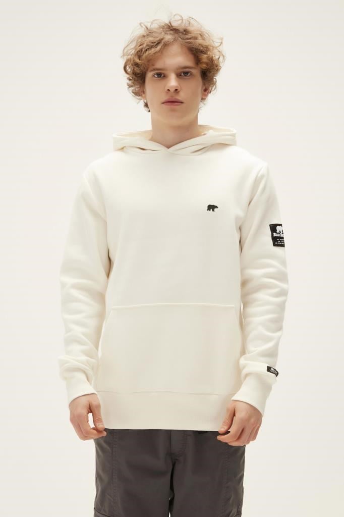 BadBear Cordless Hoodıe Marshmalllow Erkek Beyaz Sweatshirt