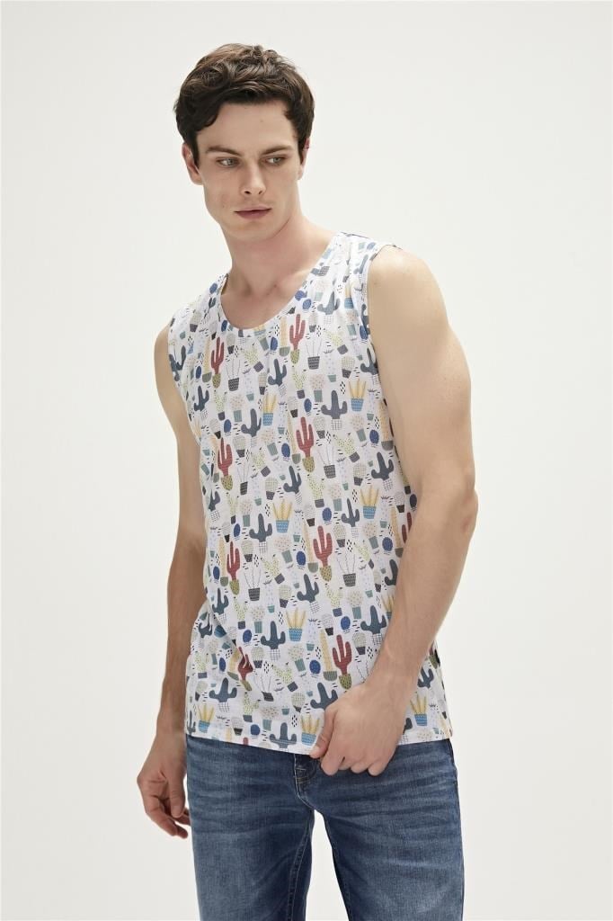 BadBear Erkek Atlet Areole Tank-top Beyaz