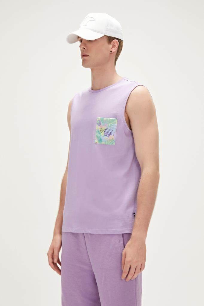 BadBear Erkek Atlet Mor MONSTERA TANK-TOP 23.01.23.004-Tuscany