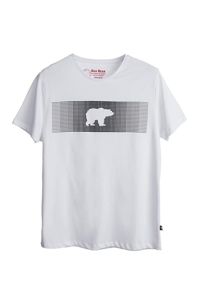 BadBear Erkek Beyaz Tişört Beyaz Fancy Tişört Bad Bear Tişört 