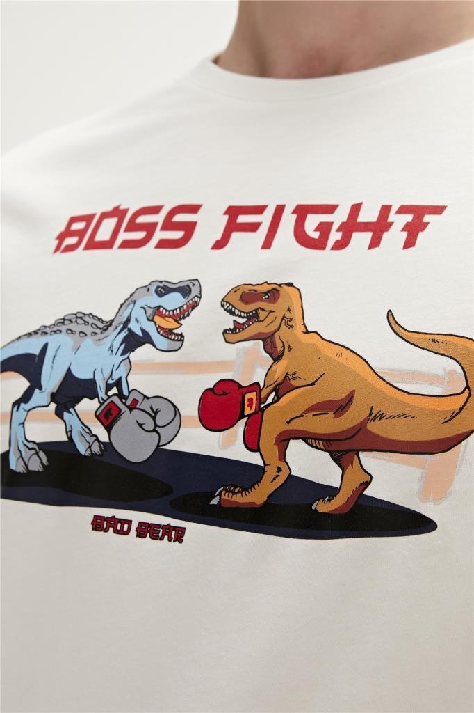 BadBear Erkek Boss T-shırt Beyaz
