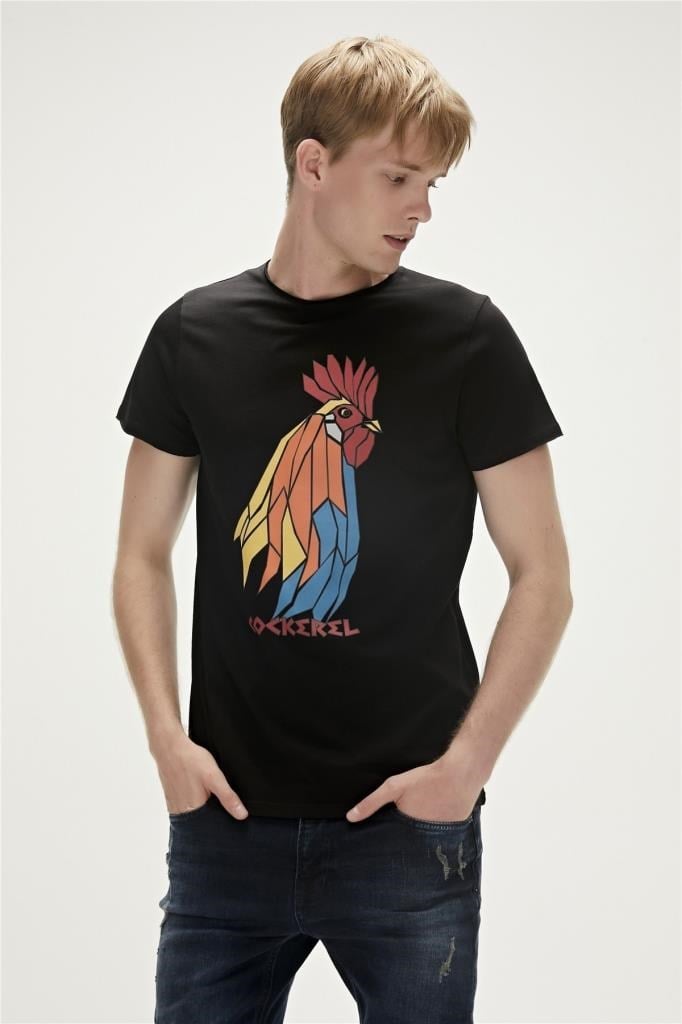 BadBear Erkek Cockerel T-shırt Siyah