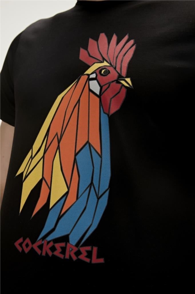 BadBear Erkek Cockerel T-shırt Siyah