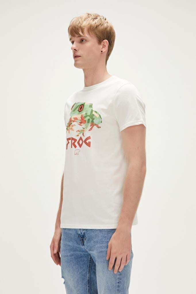 BadBear Erkek Frog T-shırt Beyaz