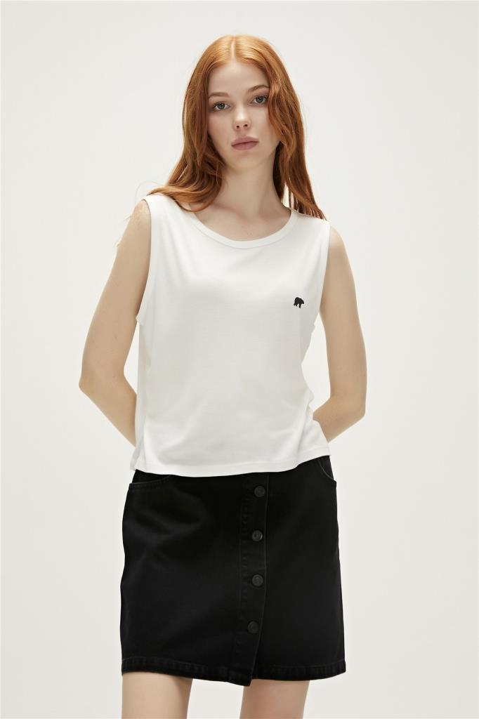 BadBear Kadın Body Halle Tank Top Beyaz