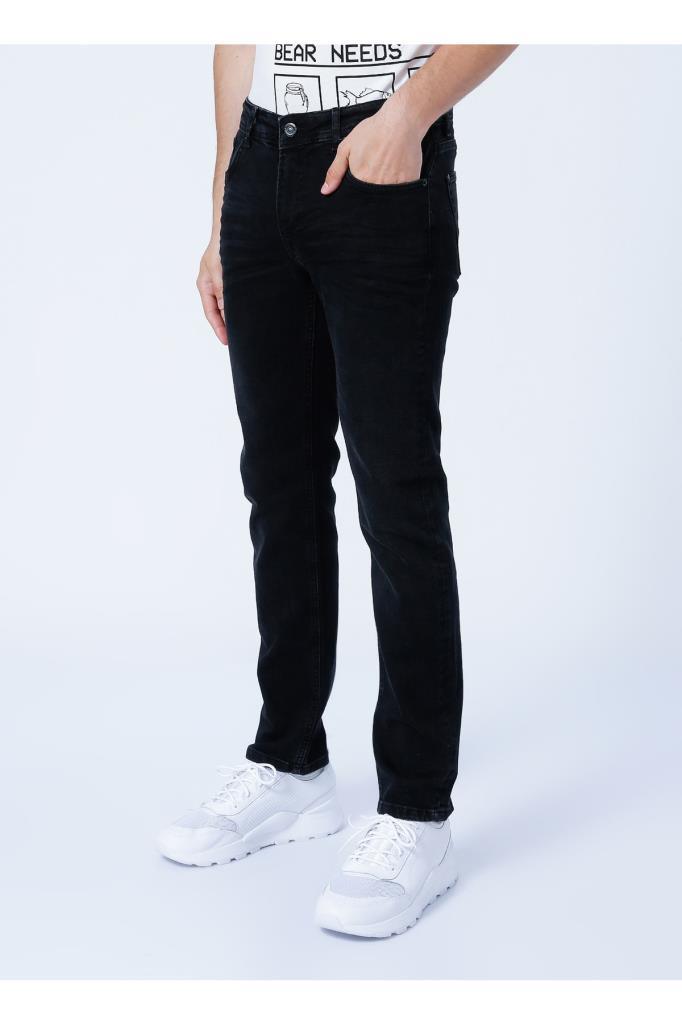 BadBear Normal Bel Regular Fit Koyu Siyah Erkek Denim Pantolon 22.01.70.002_dante Jeans