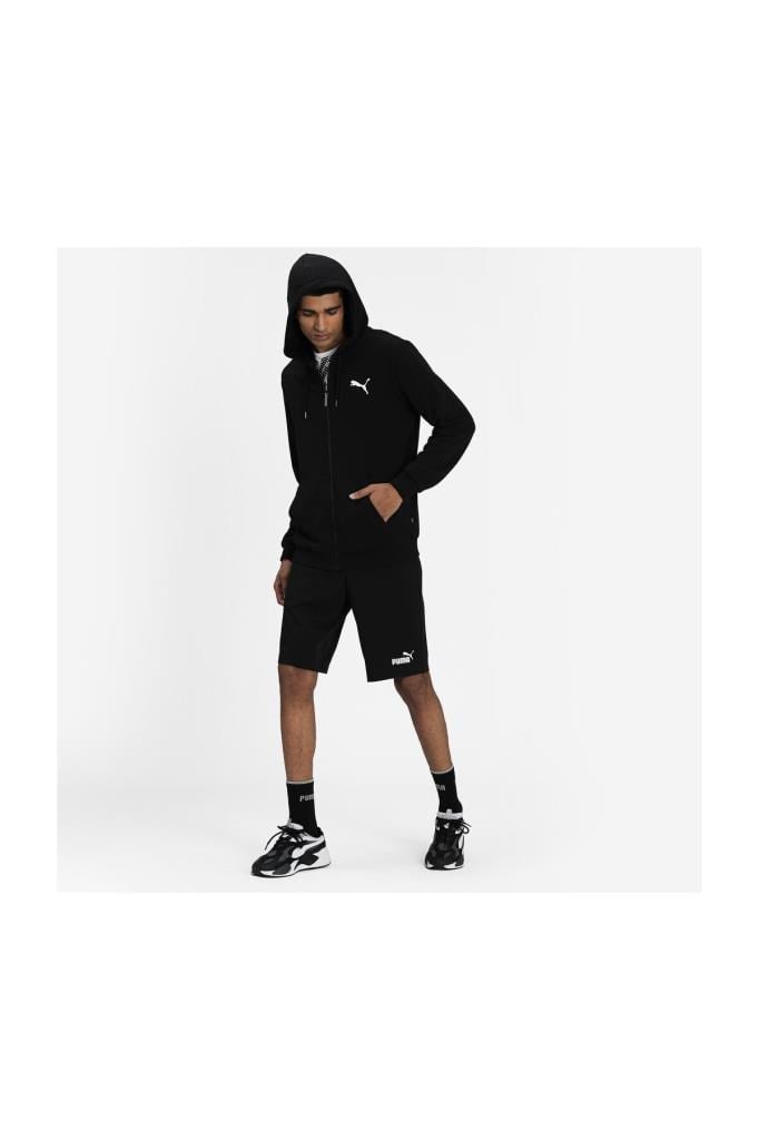 ESS SMALL LOGO FZ HOODIE Siyah Erkek Eşofman 101085401