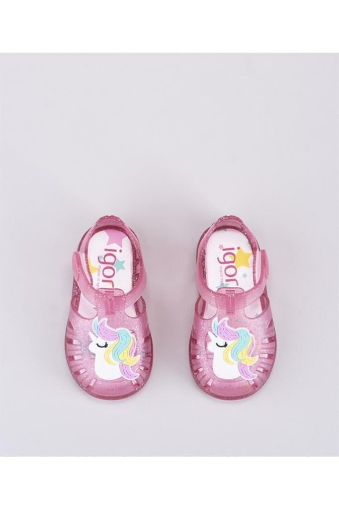 Igor Tobby Glitter Unicornio Kız Çocuk Pembe Sandalet S10279 057