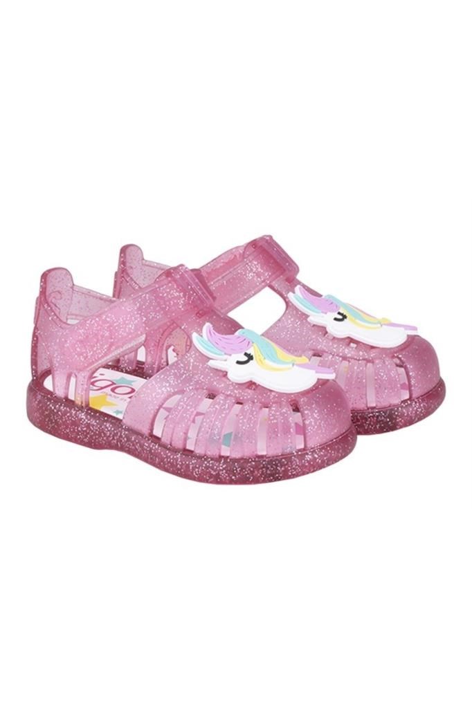 Igor Tobby Glitter Unicornio Kız Çocuk Pembe Sandalet S10279 057