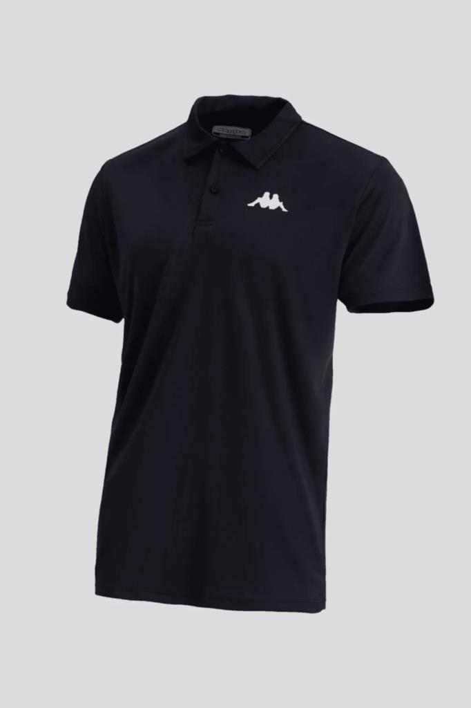 Kappa %100 Polyester (Pamuklu değildir) Kombat Poly Polo Erkek Siyah Regular Fit Polo Yaka Tişört