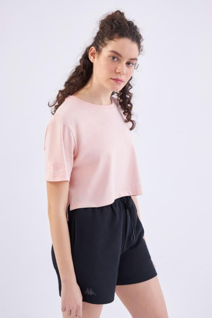 Kappa Authentic Ghigax T-shirt Kadın Pembe Tshirt 381G8MW