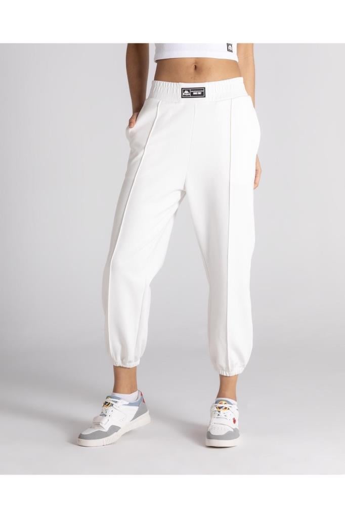 Kappa Authentic Handera Kadın Beyaz Eşofman Altı 341L6MW