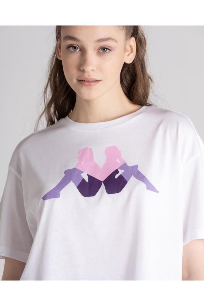 Kappa Authentic Sama W Kadın Beyaz Tshirt 331F4TW 