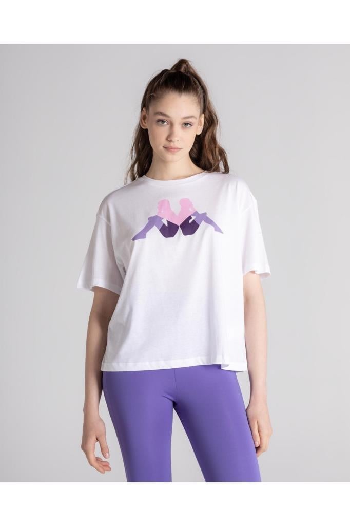 Kappa Authentic Sama W Kadın Beyaz Tshirt 331F4TW 