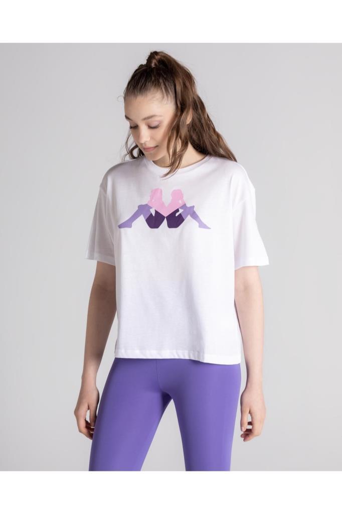 Kappa Authentic Sama W Kadın Beyaz Tshirt 331F4TW 