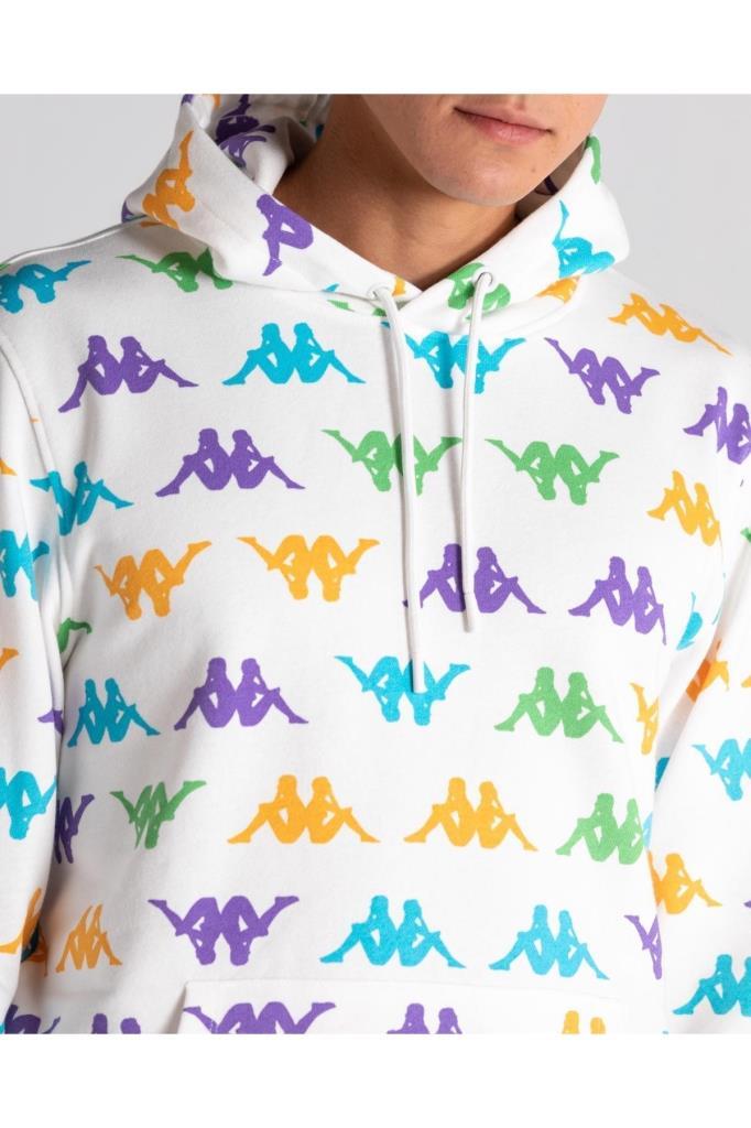 Kappa Authentic Squared Erkek Beyaz Sweatshirt 341J4TW