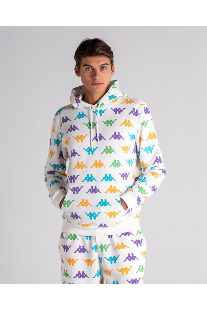 Kappa Authentic Squared Erkek Beyaz Sweatshirt 341J4TW