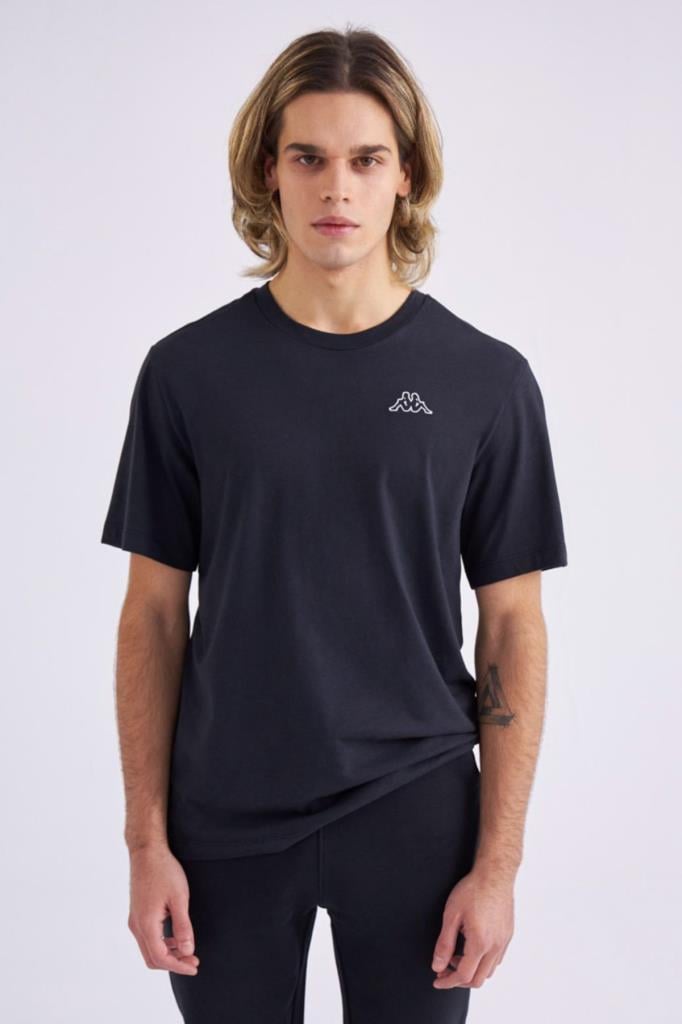 Kappa Logo Cafers Erkek Siyah Tshirt 331F7BW