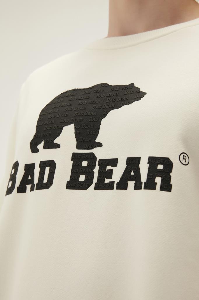 Logo Crewneck Marshmalllow Bad Bear Beyaz Erkek Sweatshirt