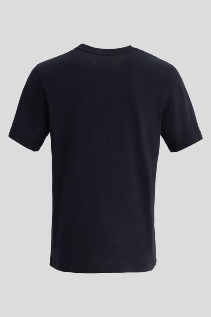Logo Cromen Erkek Siyah Regular Fit Tişört