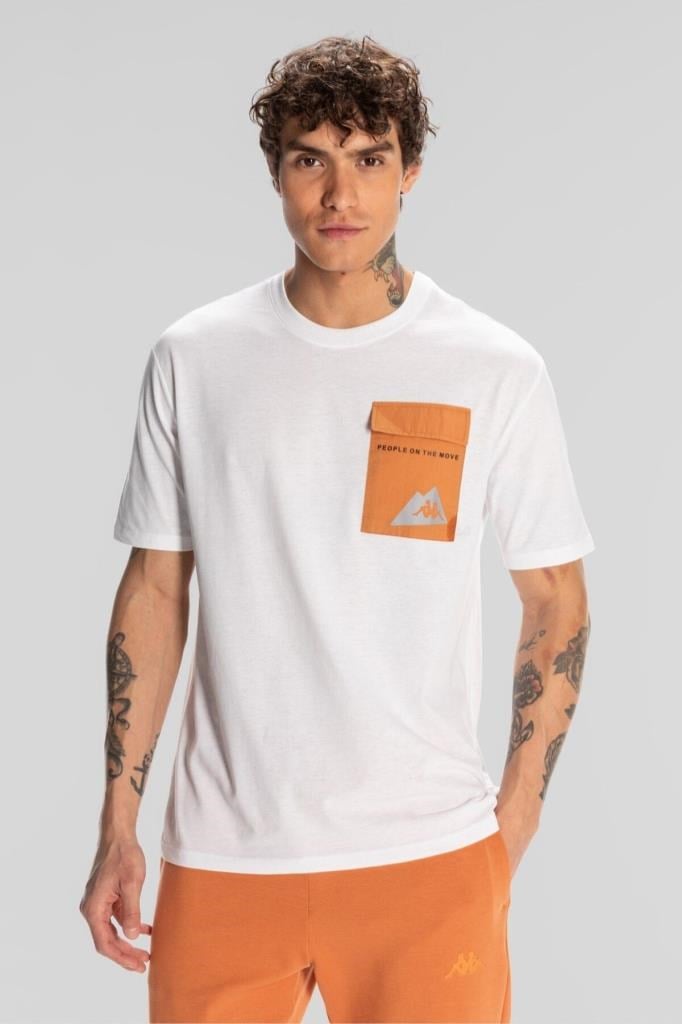 Maska 321W7ZW Erkek T-Shirt Beyaz Erkek Tişört