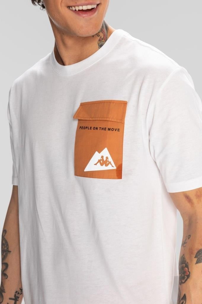 Maska 321W7ZW Erkek T-Shirt Beyaz Erkek Tişört