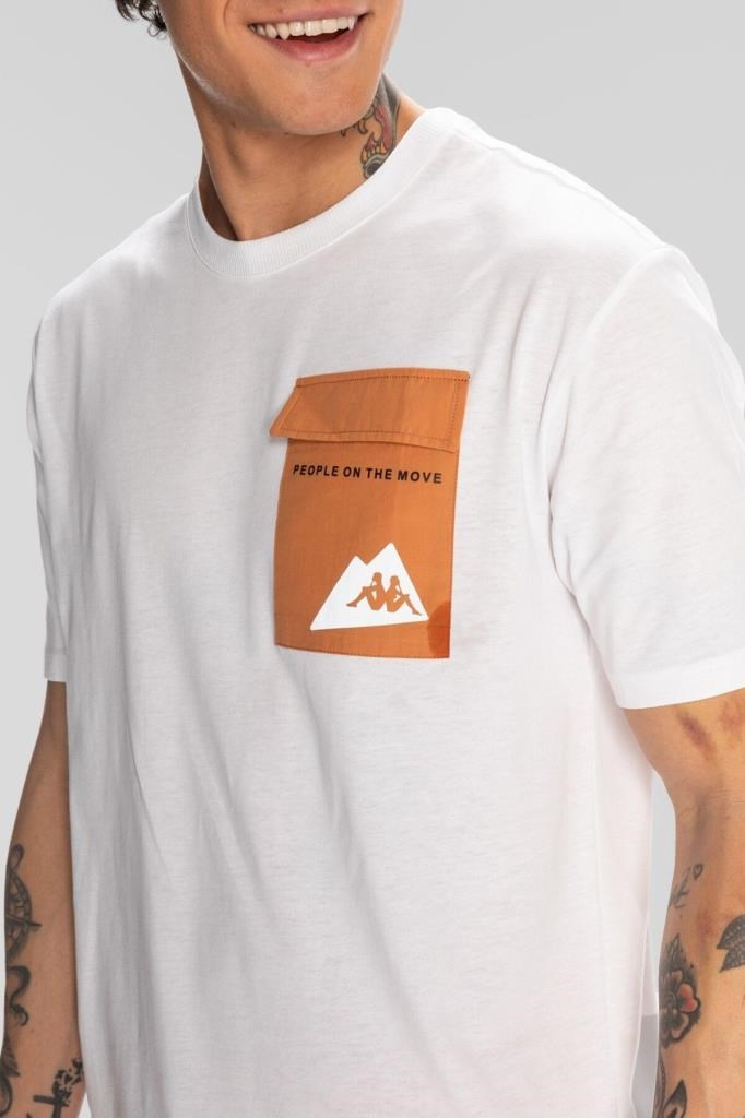 Maska 321W7ZW Erkek T-Shirt Beyaz Erkek Tişört