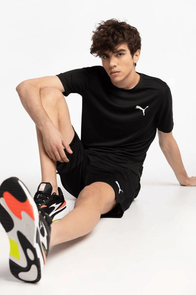 Puma Active Small Logo Tee T-shirt Erkek Siyah Tshirt 586725 01